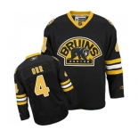 Reebok Boston Bruins #4 Bobby Orr Premier Black Third NHL Jersey