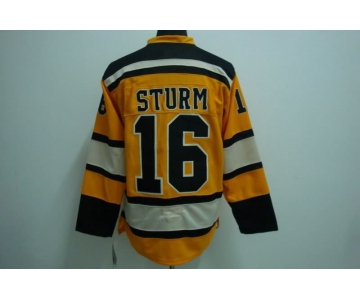 nhl boston bruins #16 sturm yellow [winter classic]