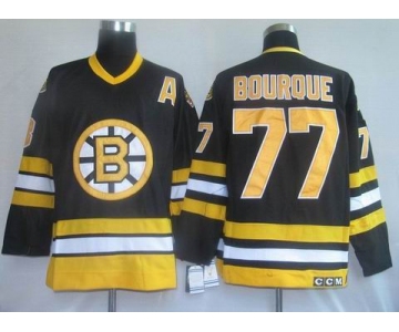 nhl boston bruins #77 bourque black ccm (A)