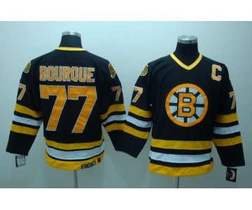 nhl boston bruins #77 bourque black ccm