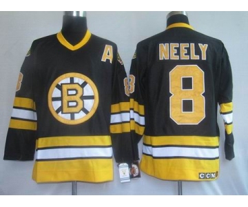 nhl boston bruins #8 neely black