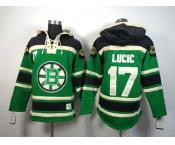 nhl jerseys boston bruins #17 lucic green[pullover hooded sweatshirt]