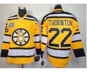 nhl jerseys boston bruins #22 thornton yellow[winter classic]