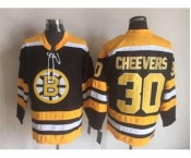 nhl jerseys boston bruins #30 cheevers black[m&n](cheevers)