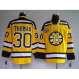 nhl jerseys boston bruins #30 yellow thomas[winter classic]