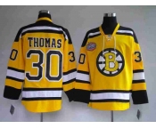 nhl jerseys boston bruins #30 yellow thomas[winter classic]