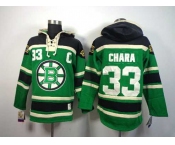 nhl jerseys boston bruins #33 chara green[pullover hooded sweatshirt patch C]