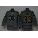 nhl jerseys boston bruins #33 zdeno chara grey[charcoal cross check]