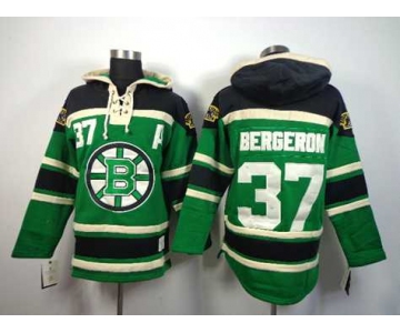 nhl jerseys boston bruins #37 bergeron green[pullover hooded sweatshirt] [patch A]