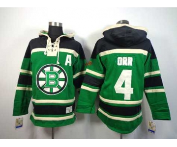 nhl jerseys boston bruins #4 orr green[pullover hooded sweatshirt patch A]