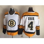 nhl jerseys boston bruins #4 orr white[m&n]