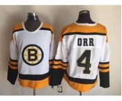 nhl jerseys boston bruins #4 orr white[m&n]