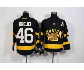 nhl jerseys boston bruins #46 krejci black[new][patch A]