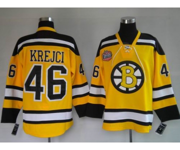 nhl  jerseys boston bruins #46 krejci yellow [winter classic]