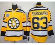 nhl jerseys boston bruins #63 marchand yellow[winter classic]