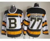 nhl jerseys boston bruins #77 bourque white [m&n 75th]