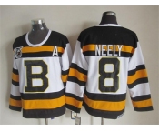 nhl jerseys boston bruins #8 neely white [m&n 75th]