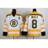 nhl jerseys boston bruins #8 neely white-yellow [patch A]