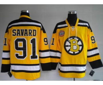 nhl  jerseys boston bruins #91 yellow [winter classic]