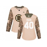 Women Adidas Boston Bruins #40 Tuukka Rask Camo Authentic 2017 Veterans Day Stitched NHL Jersey