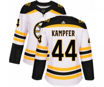 Women Adidas Boston Bruins #44 Steven Kampfer Authentic White Away NHL Jersey