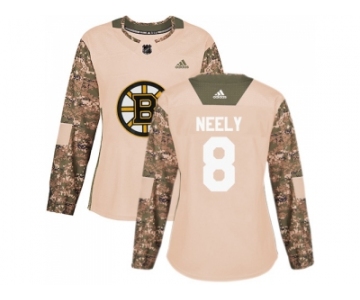 Women Adidas Boston Bruins #8 Cam Neely Camo Authentic 2017 Veterans Day Stitched NHL Jersey