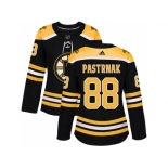 Women Adidas Boston Bruins #88 David Pastrnak Black Home Authentic Stitched NHL Jersey