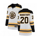 Women Boston Bruins #20 Joakim Nordstrom Authentic White Away Fanatics Branded Breakaway NHL Jersey