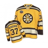 Women Reebok Boston Bruins #37 Patrice Bergeron Authentic Gold Winter Classic NHL Jersey