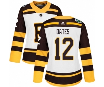 Women's Adidas Boston Bruins #12 Adam Oates Authentic White 2019 Winter Classic NHL Jersey