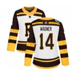 Women's Adidas Boston Bruins #14 Chris Wagner Authentic White 2019 Winter Classic NHL Jersey