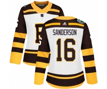 Women's Adidas Boston Bruins #16 Derek Sanderson Authentic White 2019 Winter Classic NHL Jersey