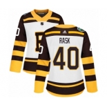 Women's Adidas Boston Bruins #40 Tuukka Rask Authentic White 2019 Winter Classic NHL Jersey