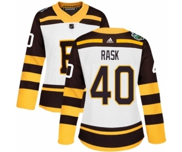 Women's Adidas Boston Bruins #40 Tuukka Rask Authentic White 2019 Winter Classic NHL Jersey