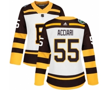 Women's Adidas Boston Bruins #55 Noel Acciari Authentic White 2019 Winter Classic NHL Jersey