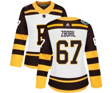 Women's Adidas Boston Bruins #67 Jakub Zboril Authentic White 2019 Winter Classic NHL Jersey