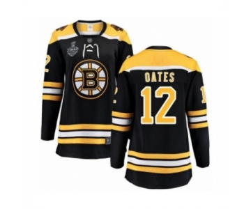 Women's Boston Bruins #12 Adam Oates Authentic Black Home Fanatics Branded Breakaway 2019 Stanley Cup Final Bound Hockey Jersey