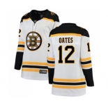 Women's Boston Bruins #12 Adam Oates Authentic White Away Fanatics Branded Breakaway Hockey Jersey