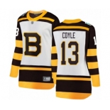 Women's Boston Bruins #13 Charlie Coyle White 2019 Winter Classic Fanatics Branded Breakaway Hockey Jersey