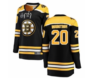 Women's Boston Bruins #20 Joakim Nordstrom Authentic Black Home Fanatics Branded Breakaway 2019 Stanley Cup Final Bound Hockey Jersey