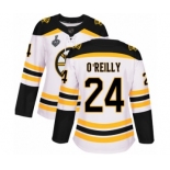 Women's Boston Bruins #24 Terry O'Reilly Authentic White Away 2019 Stanley Cup Final Bound Hockey Jersey