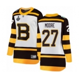 Women's Boston Bruins #27 John Moore White Winter Classic Fanatics Branded Breakaway 2019 Stanley Cup Final Bound Hockey Jersey