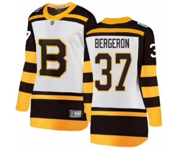 Women's Boston Bruins #37 Patrice Bergeron White 2019 Winter Classic Fanatics Branded Breakaway NHL Jersey