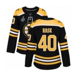 Women's Boston Bruins #40 Tuukka Rask Authentic Black Home 2019 Stanley Cup Final Bound Hockey Jersey