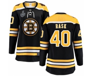 Women's Boston Bruins #40 Tuukka Rask Authentic Black Home Fanatics Branded Breakaway 2019 Stanley Cup Final Bound Hockey Jersey