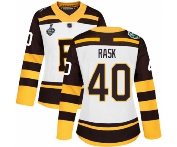 Women's Boston Bruins #40 Tuukka Rask Authentic White Winter Classic 2019 Stanley Cup Final Bound Hockey Jersey