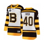 Women's Boston Bruins #40 Tuukka Rask White Winter Classic Fanatics Branded Breakaway 2019 Stanley Cup Final Bound Hockey Jersey