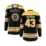 Women's Boston Bruins #43 Danton Heinen Authentic Black Home Fanatics Branded Breakaway 2019 Stanley Cup Final Bound Hockey Jersey