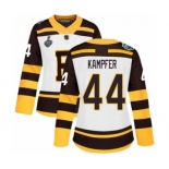 Women's Boston Bruins #44 Steven Kampfer Authentic White Winter Classic 2019 Stanley Cup Final Bound Hockey Jersey