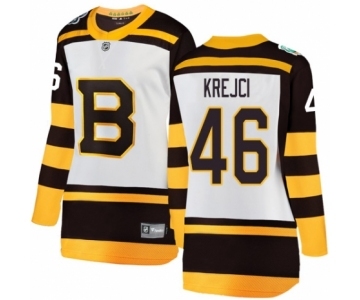 Women's Boston Bruins #46 David Krejci White 2019 Winter Classic Fanatics Branded Breakaway NHL Jersey